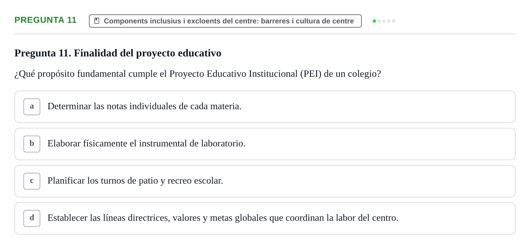 Enunciado: Pregunta 11