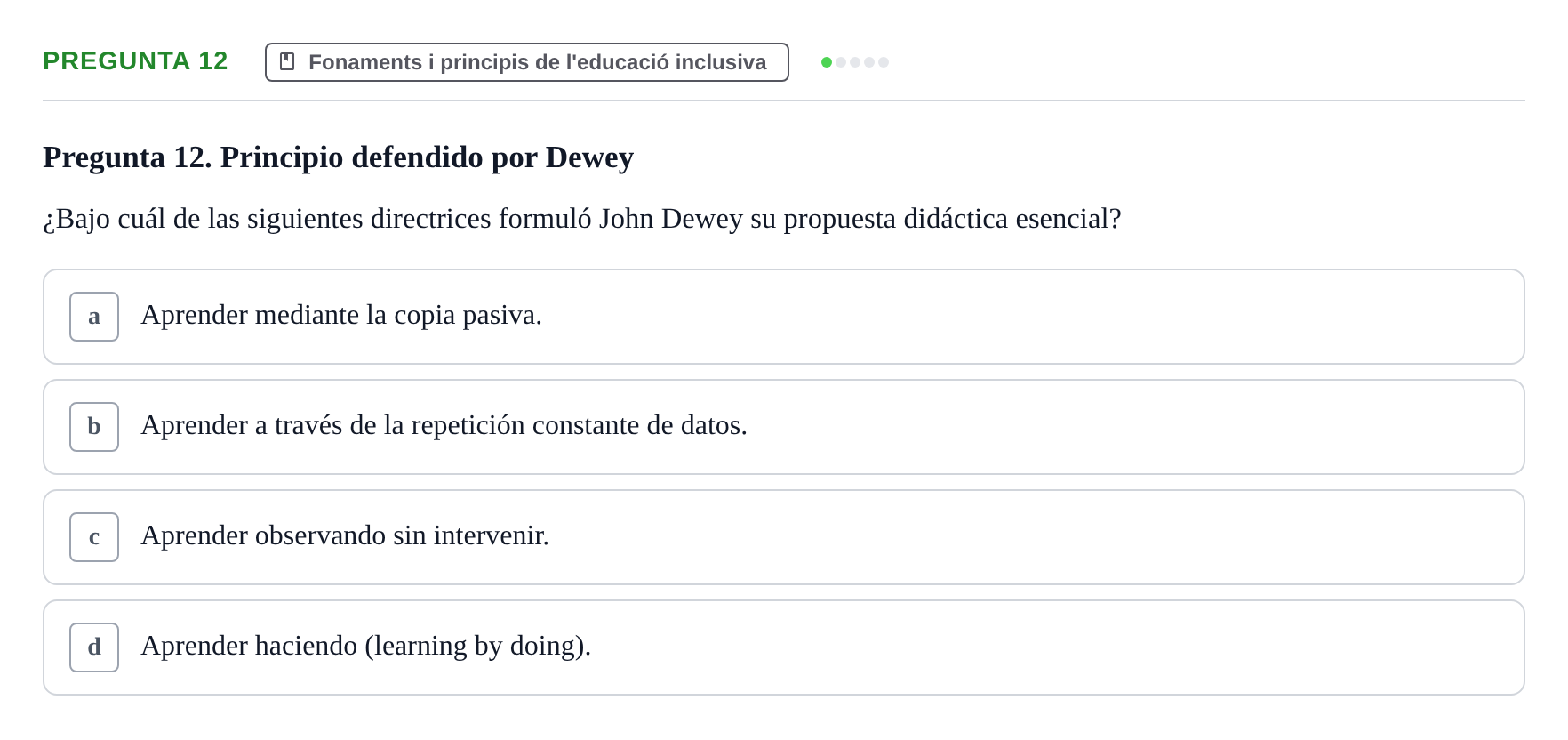 Enunciado: Pregunta 12
