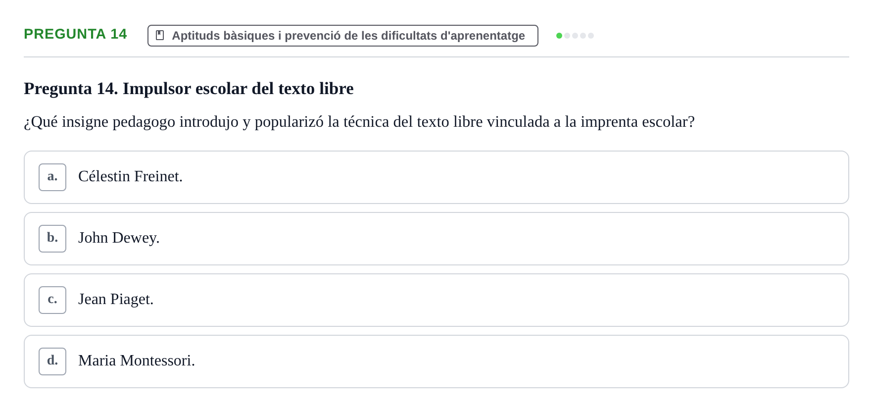 Enunciado: Pregunta 14