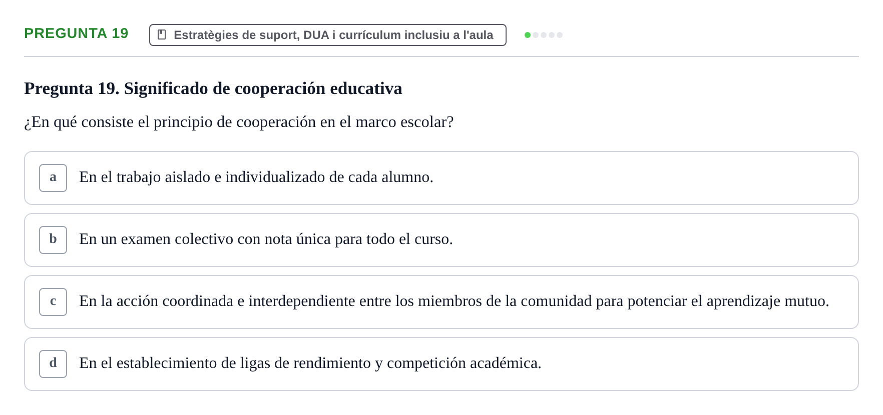 Enunciado: Pregunta 19