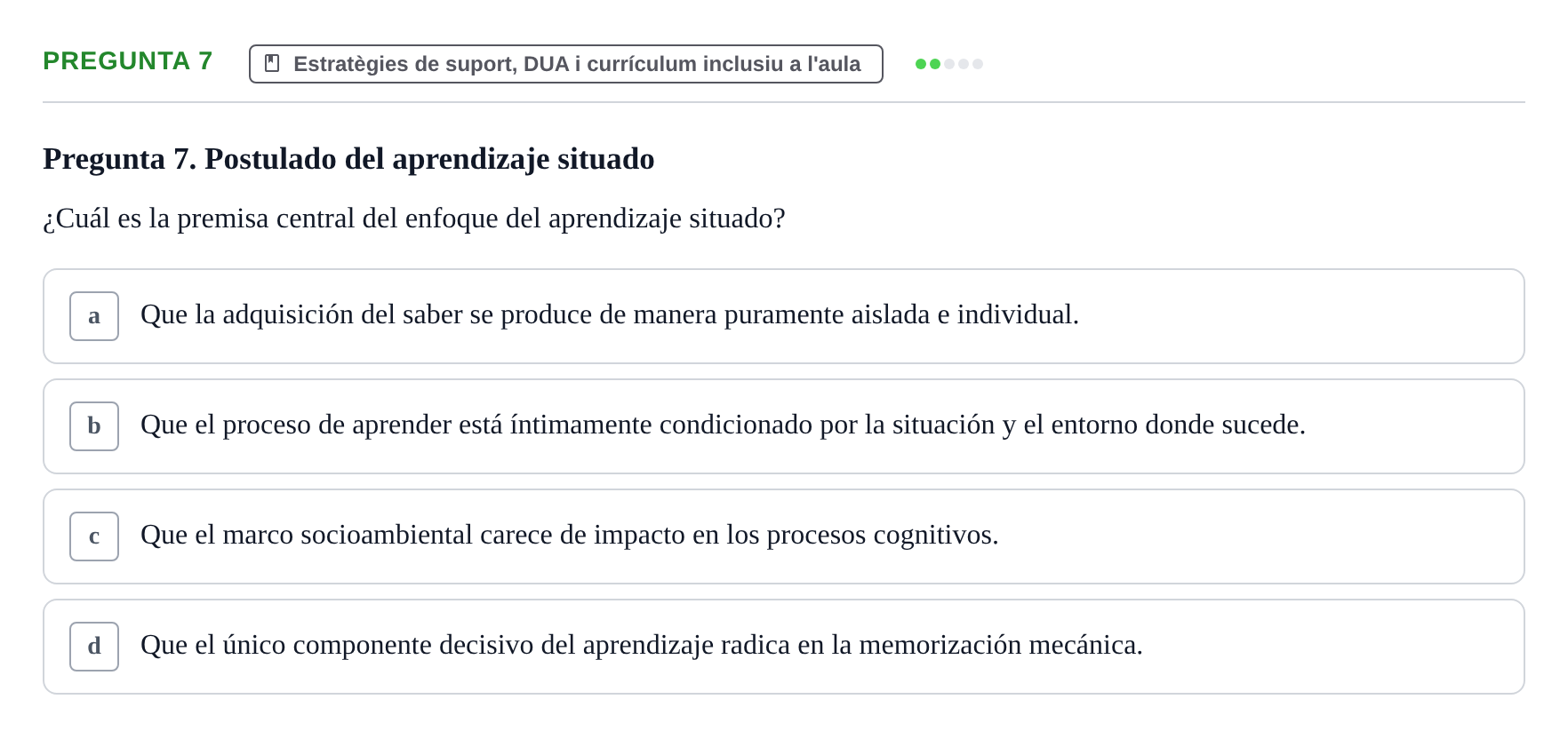 Enunciado: Pregunta 7