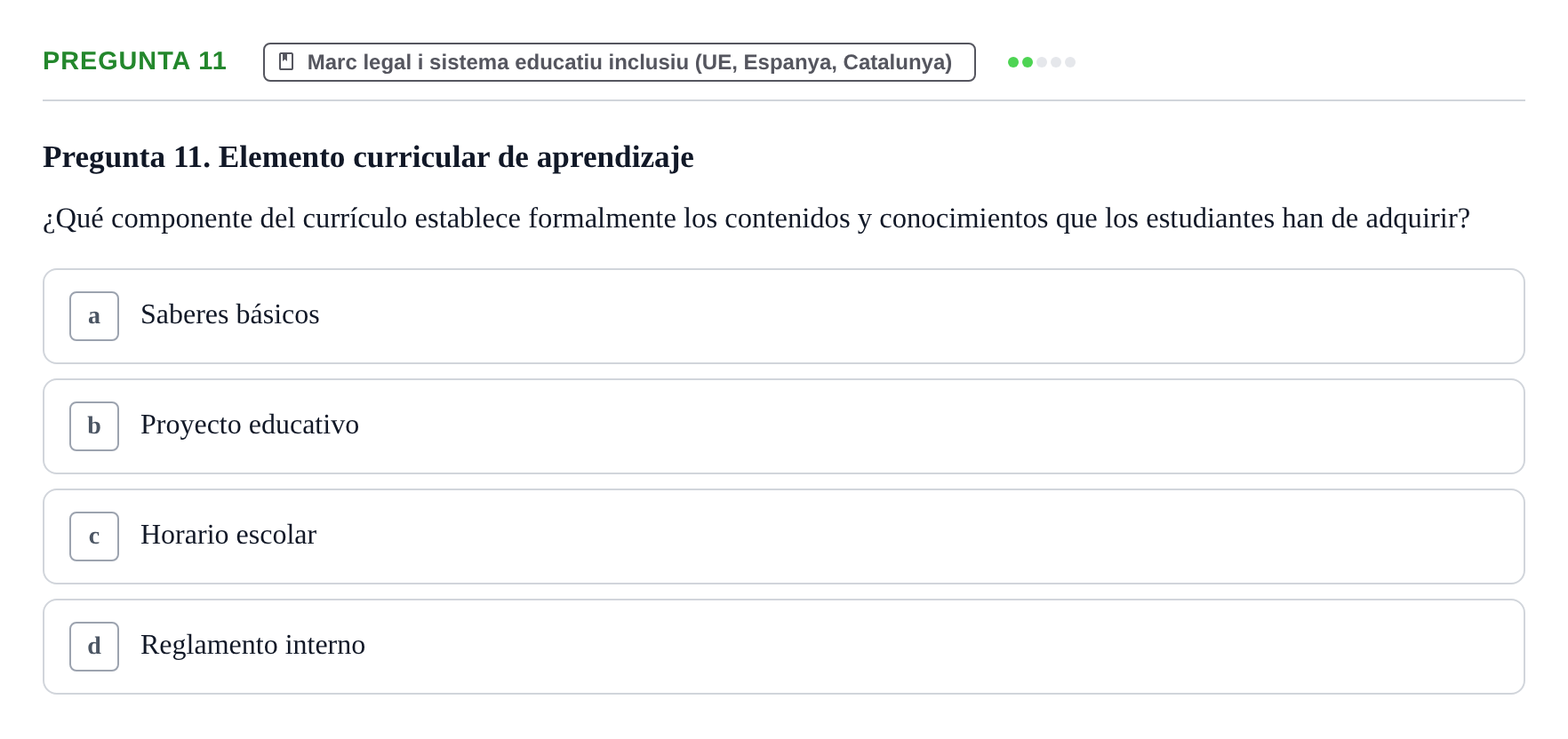 Enunciado: Pregunta 11