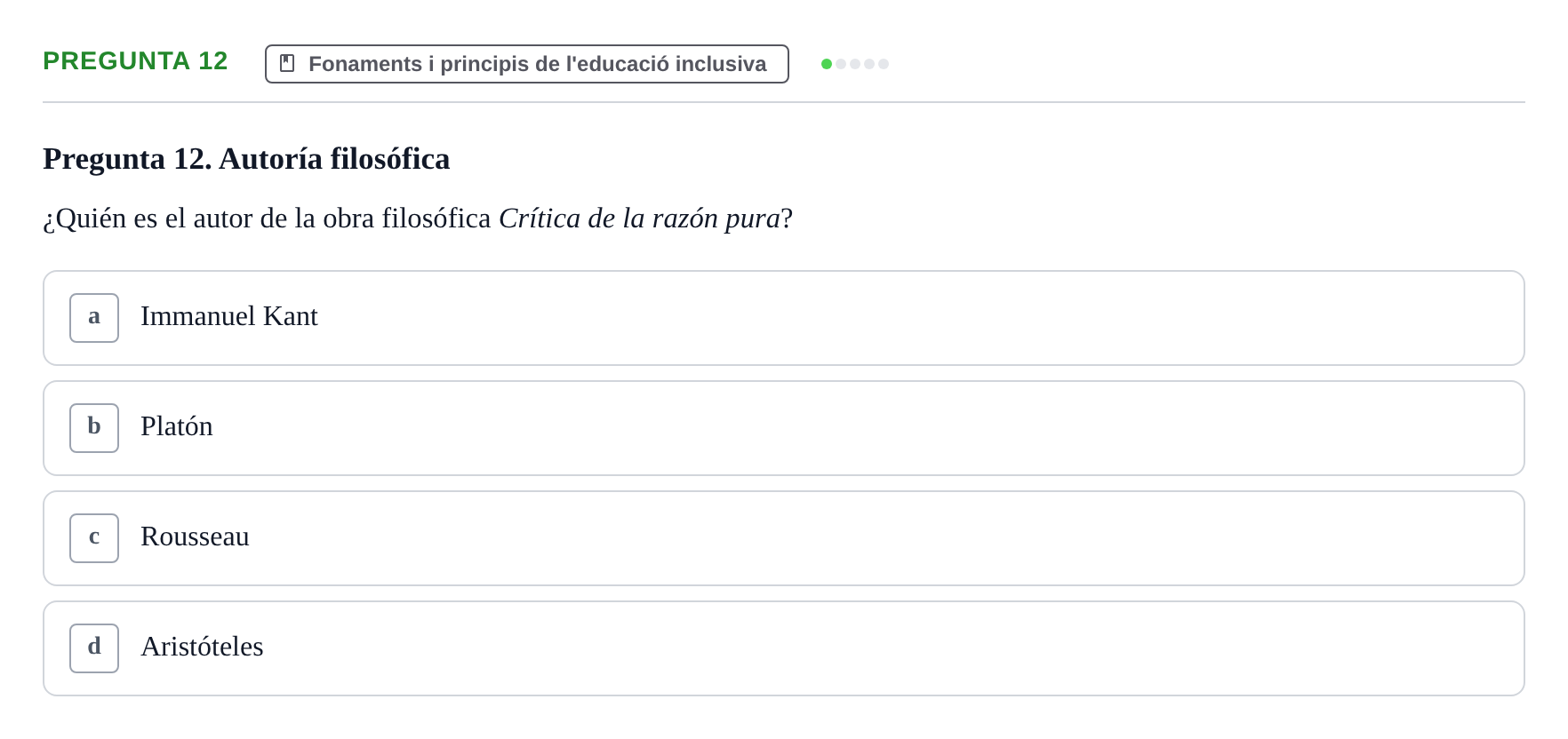 Enunciado: Pregunta 12