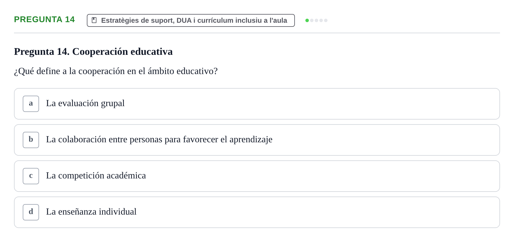 Enunciado: Pregunta 14
