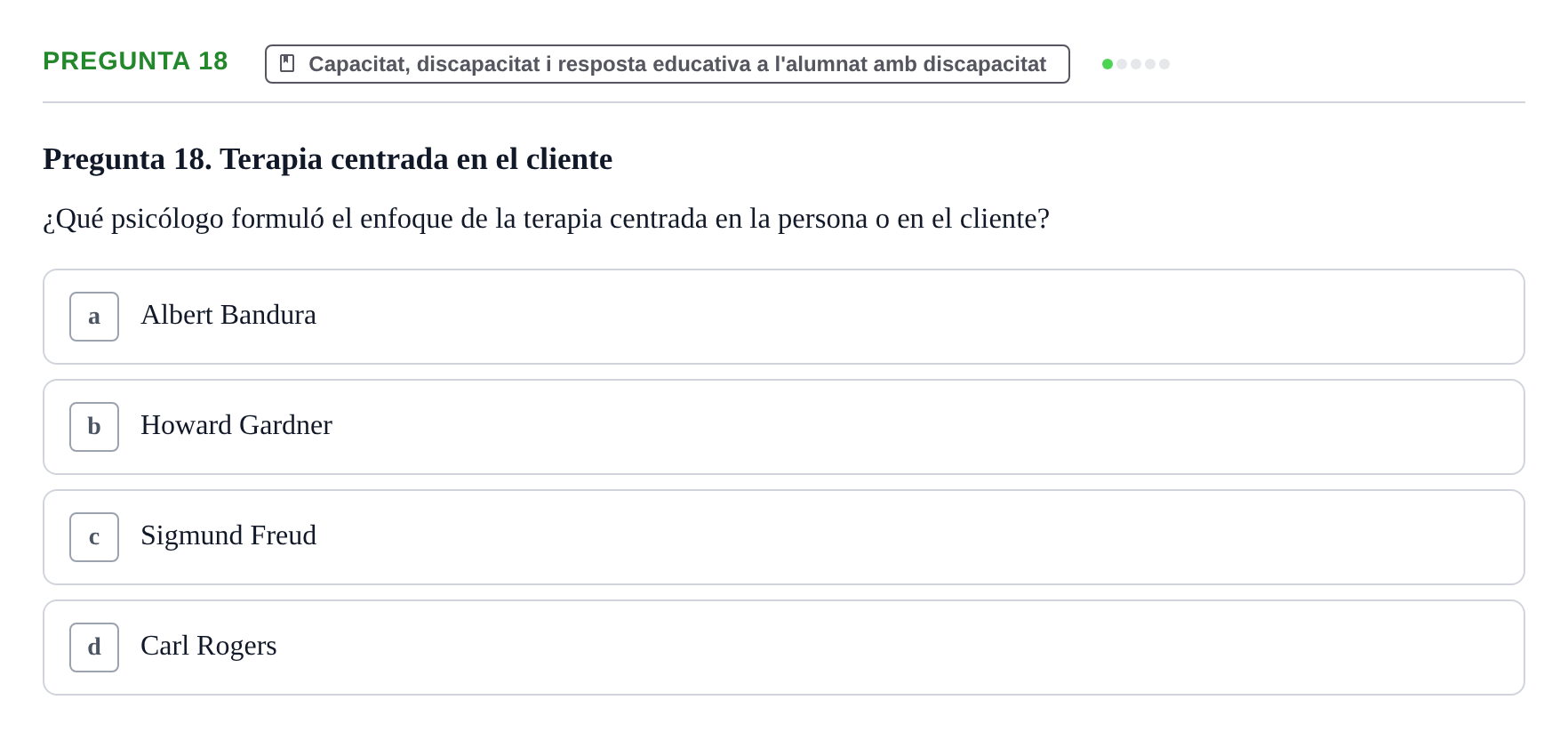 Enunciado: Pregunta 18
