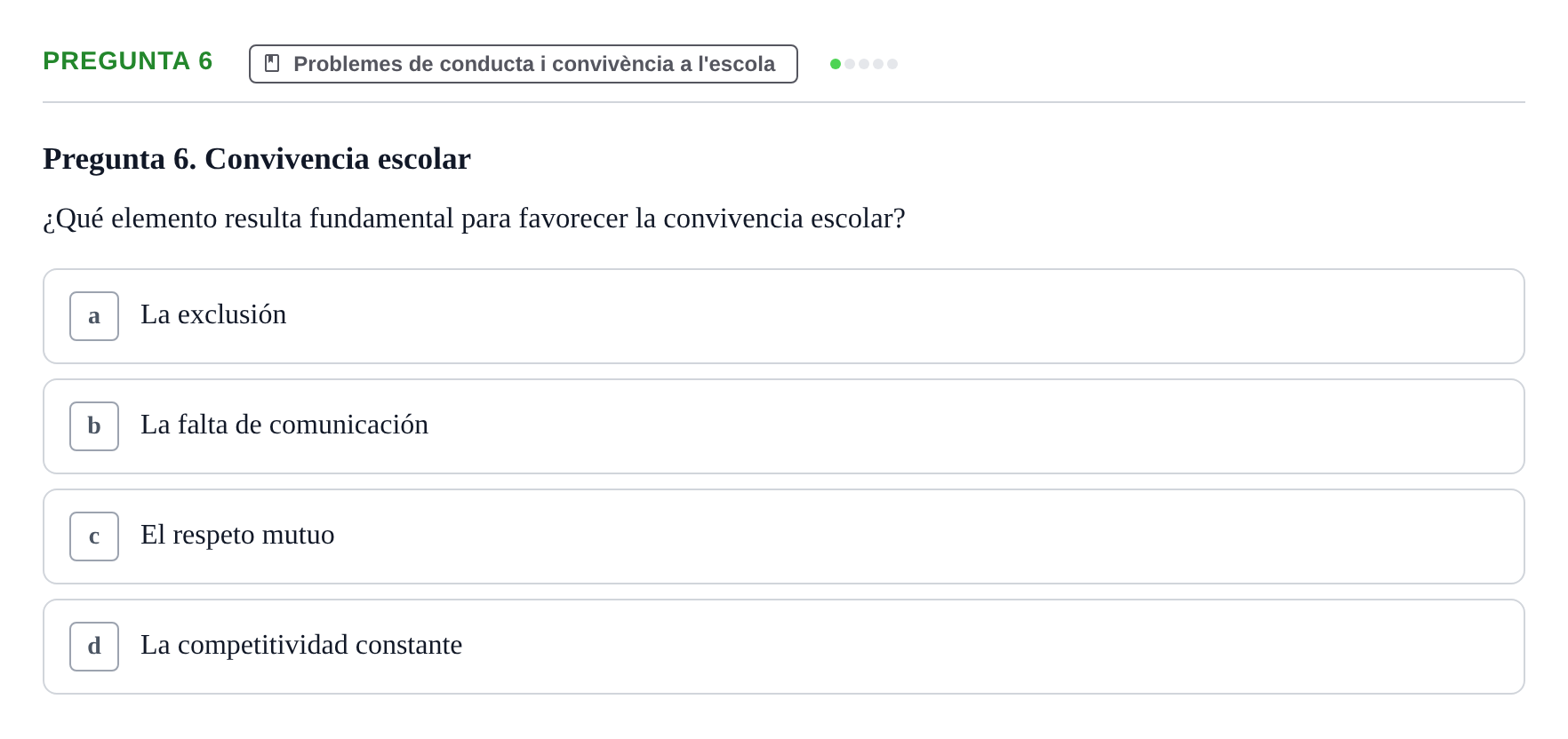Enunciado: Pregunta 6