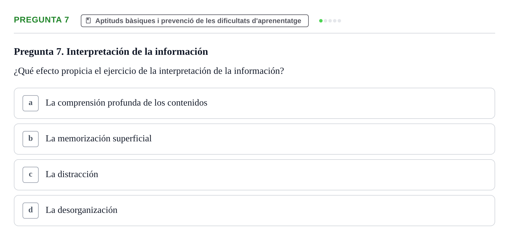 Enunciado: Pregunta 7