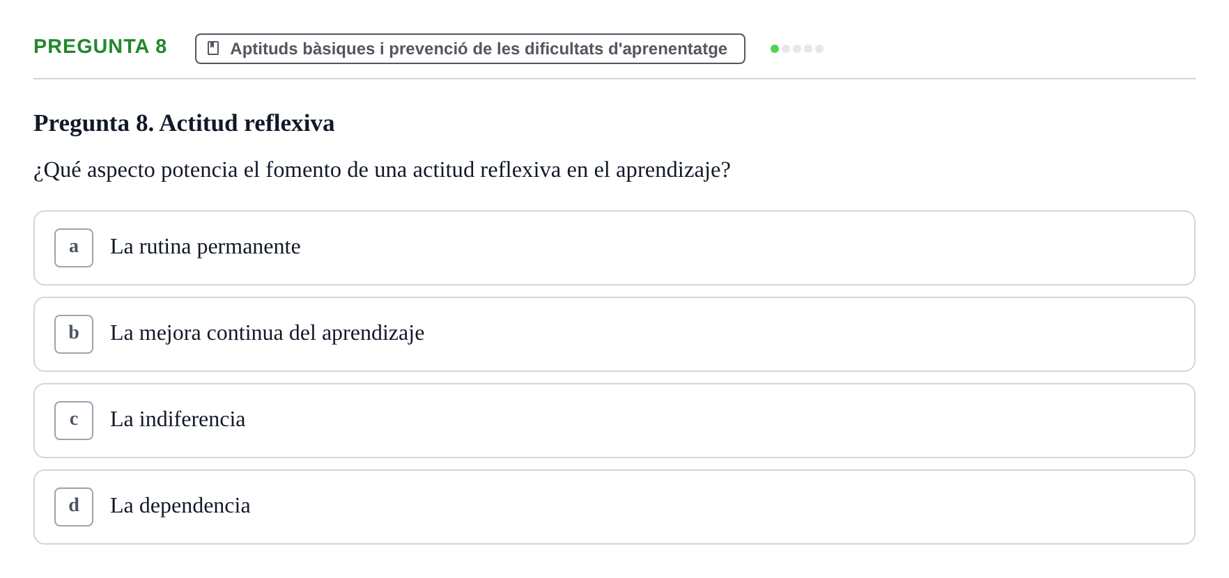 Enunciado: Pregunta 8