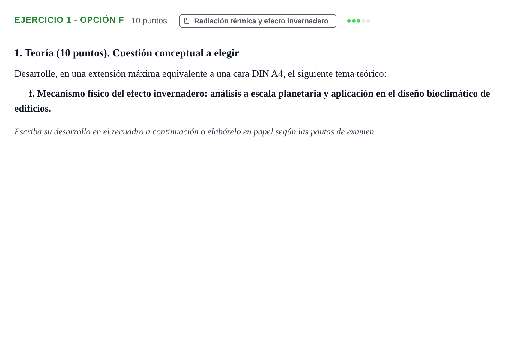 Enunciado: Ejercicio 1 - Opción f · Física II UPC 2016