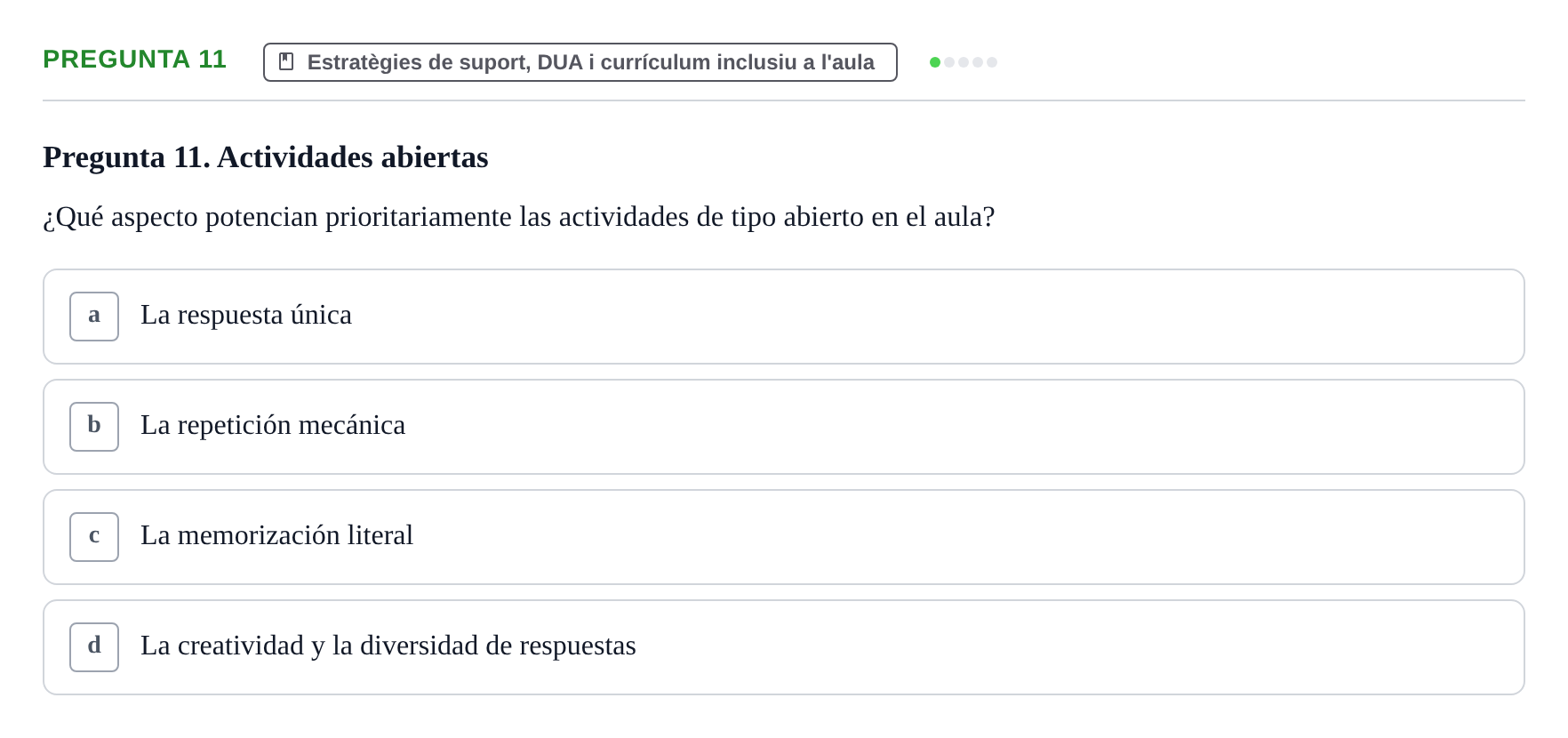 Enunciado: Pregunta 11