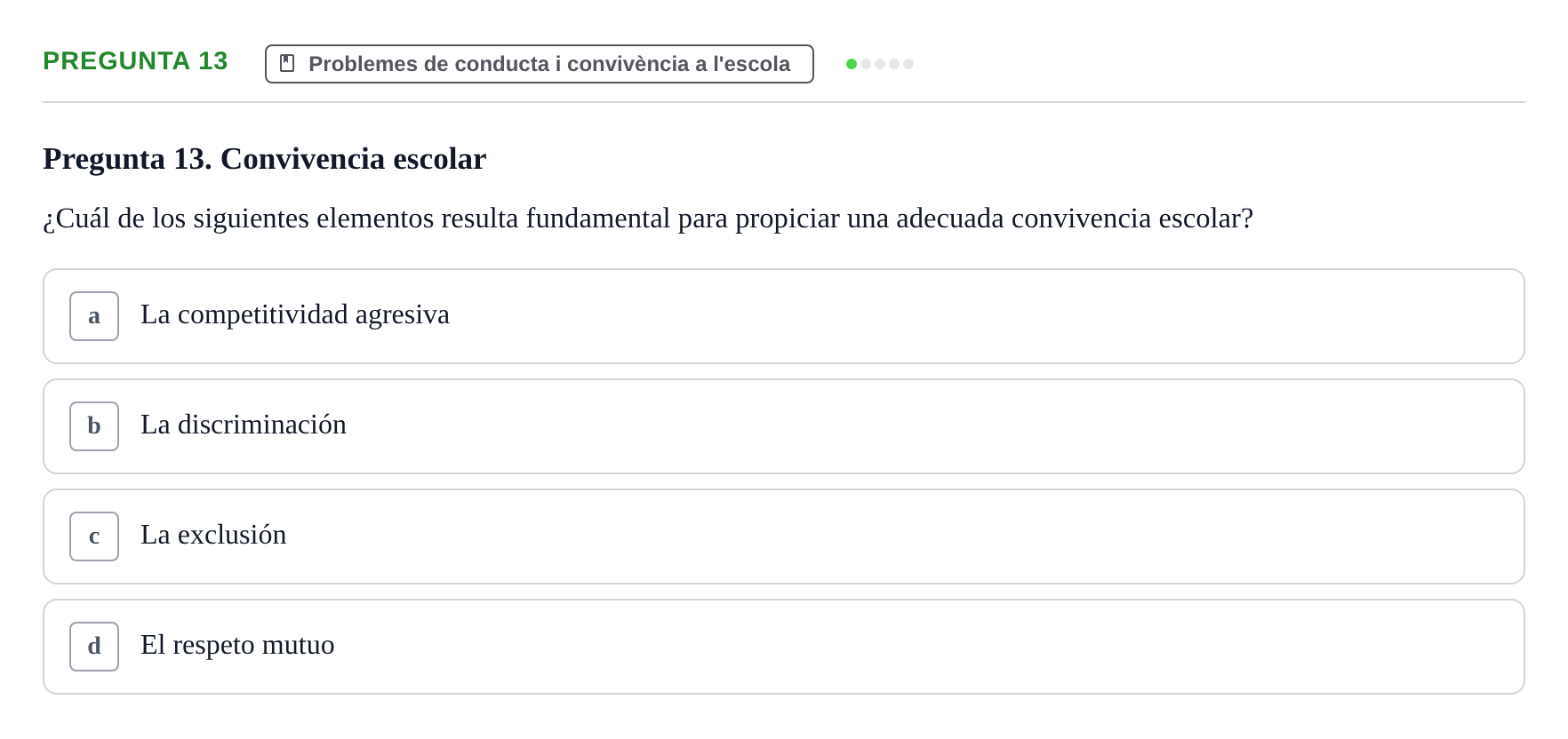 Enunciado: Pregunta 13