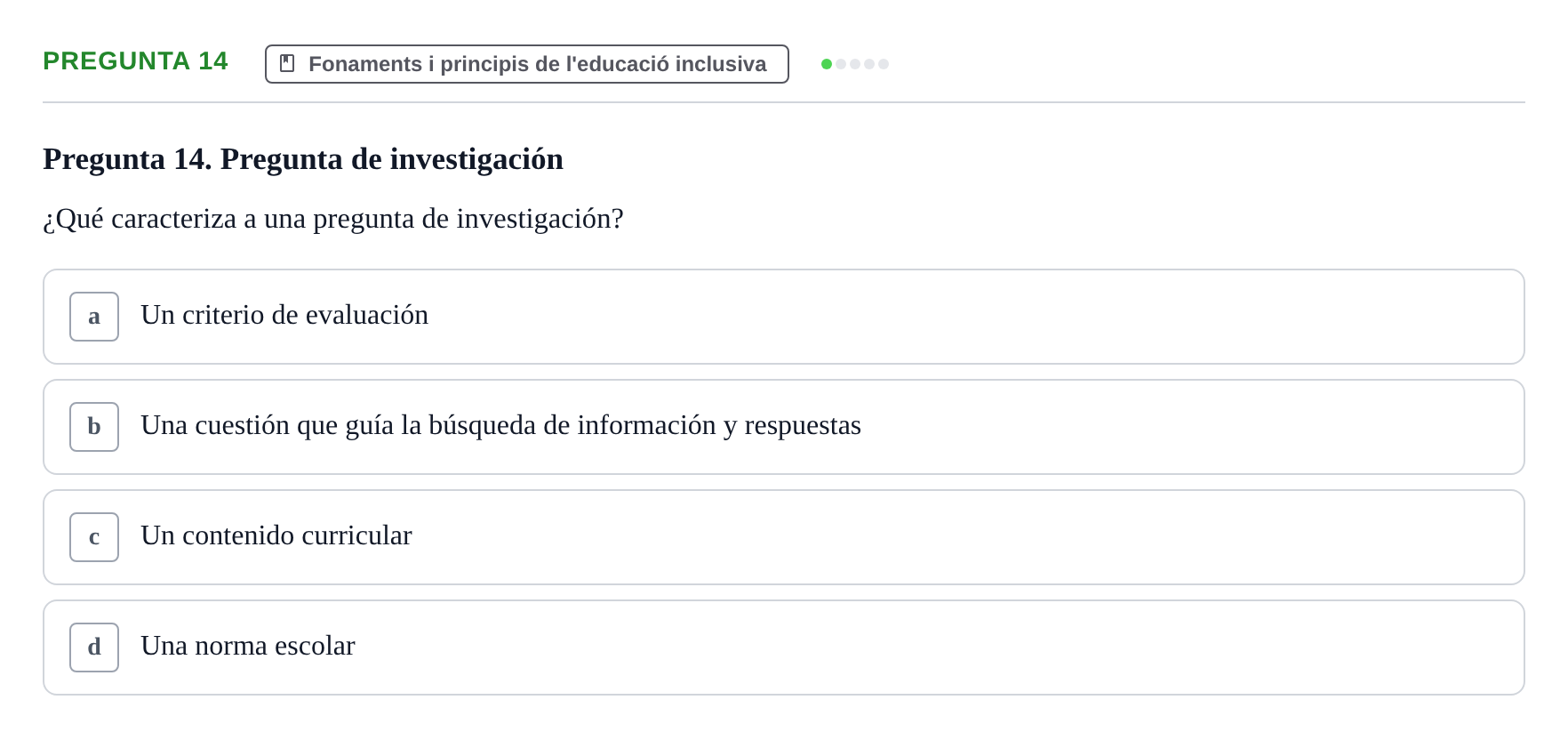 Enunciado: Pregunta 14