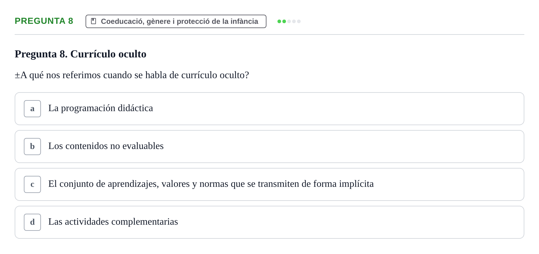 Enunciado: Pregunta 8