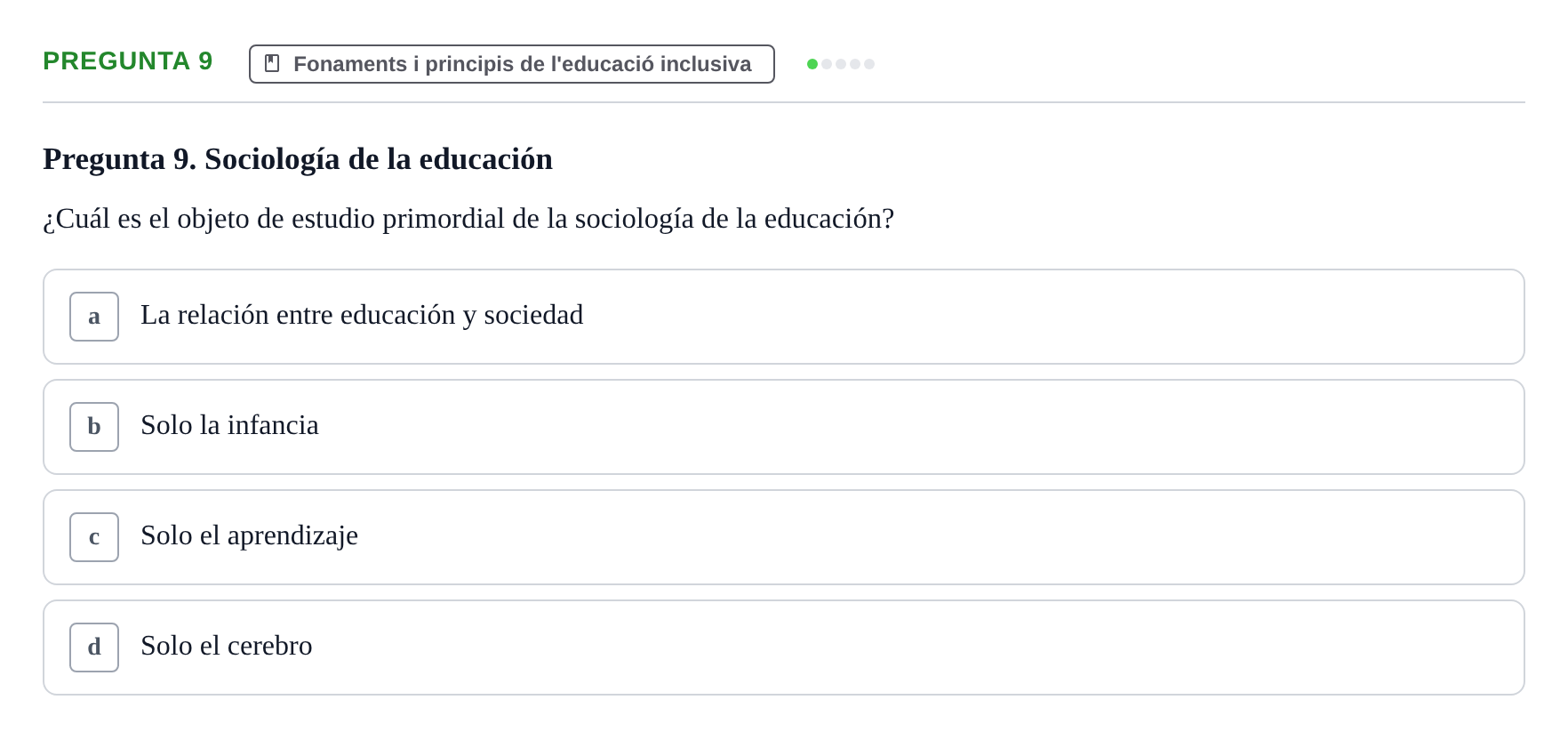Enunciado: Pregunta 9