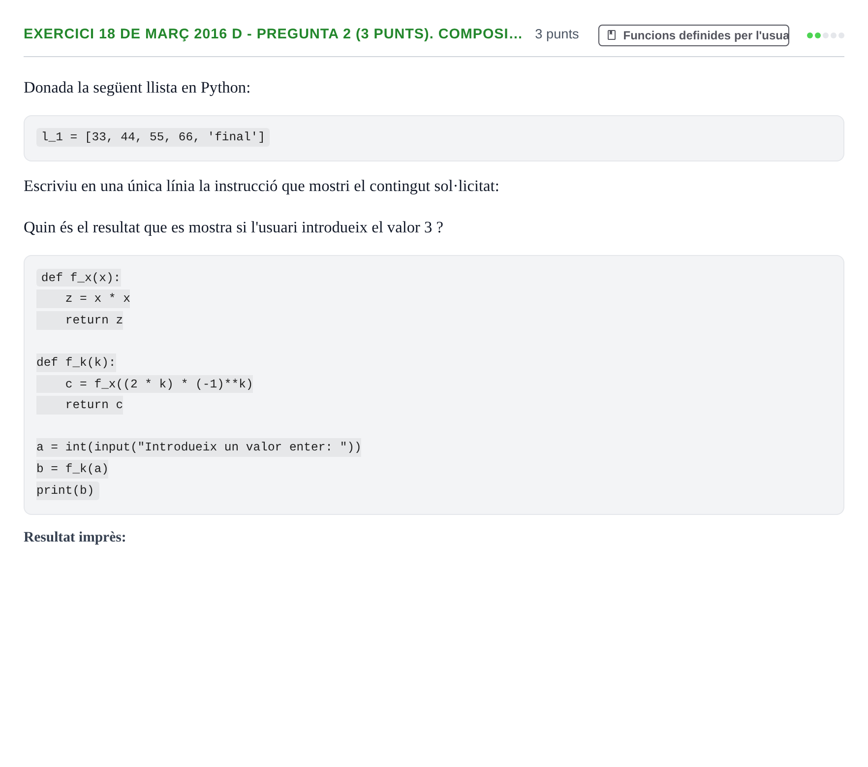 Enunciado: Ejercicio 18 de març 2016 D - Pregunta 2 (3 punts). Composi… · Recursos Informáticos UB 2016