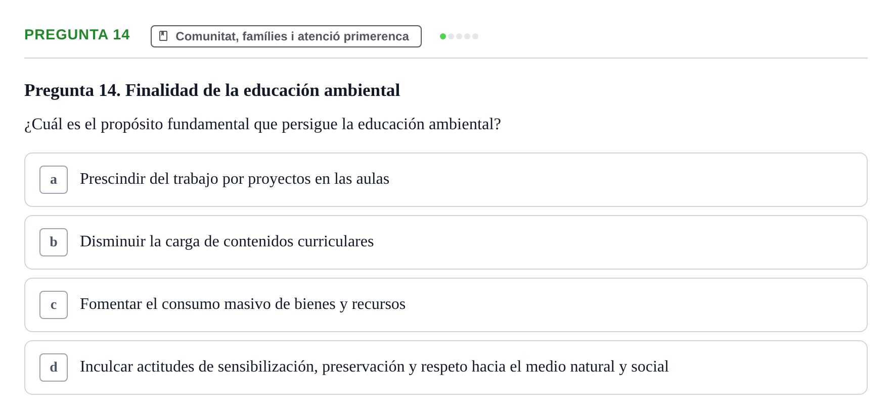 Enunciado: Pregunta 14