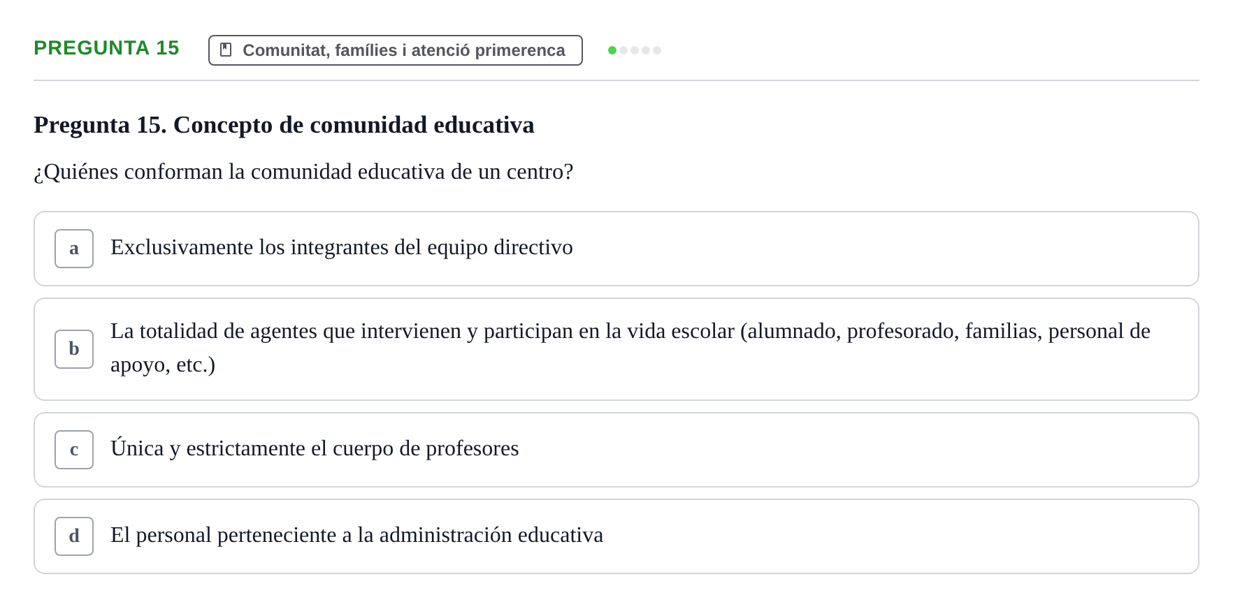 Enunciado: Pregunta 15