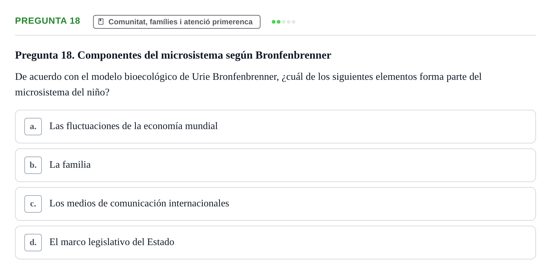 Enunciado: Pregunta 18
