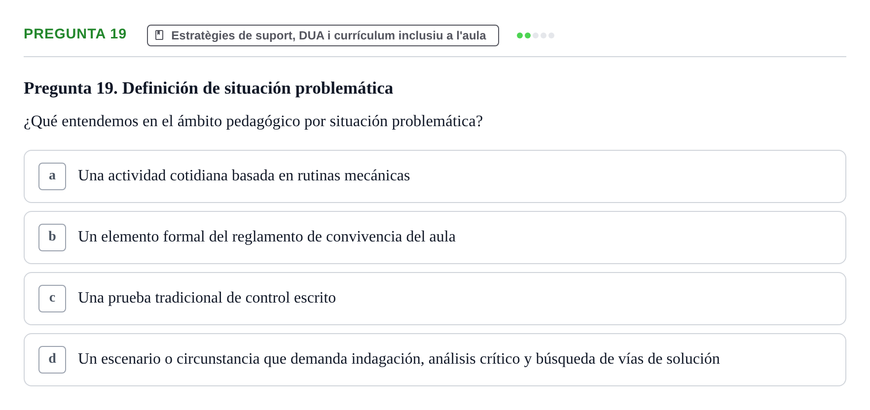 Enunciado: Pregunta 19