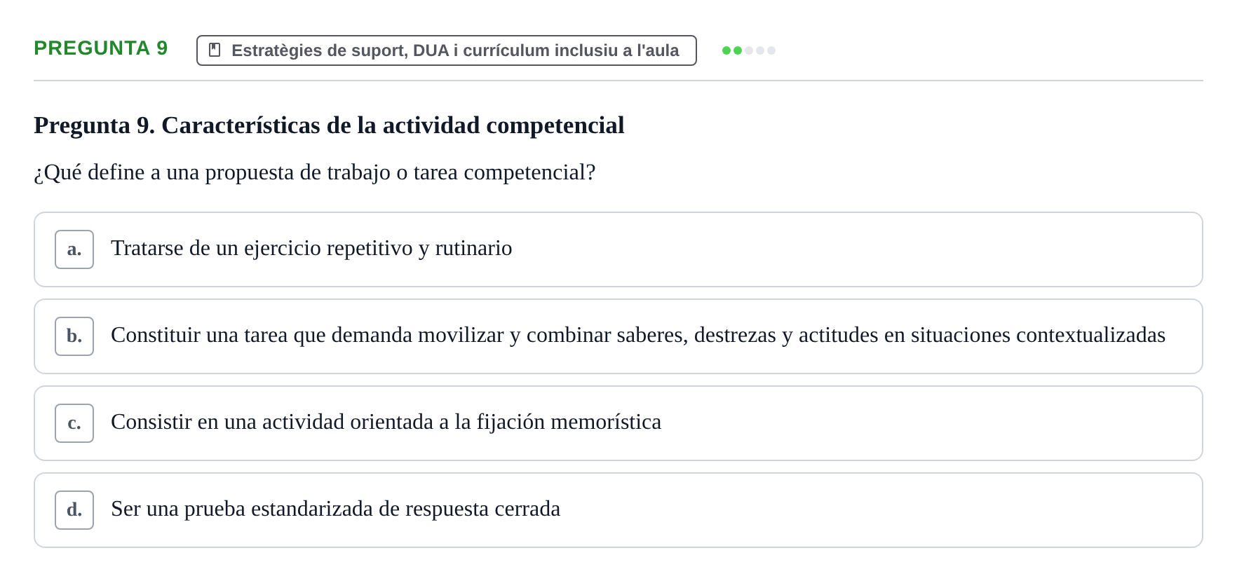 Enunciado: Pregunta 9