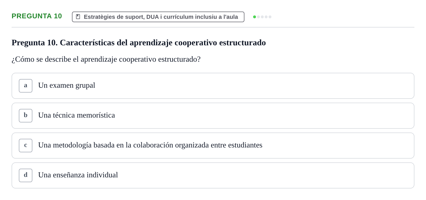Enunciado: Pregunta 10