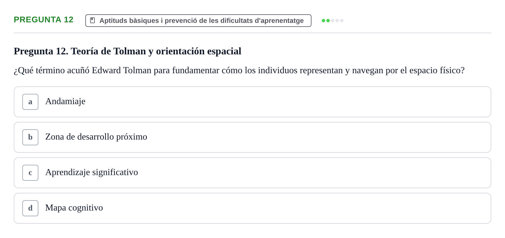 Enunciado: Pregunta 12