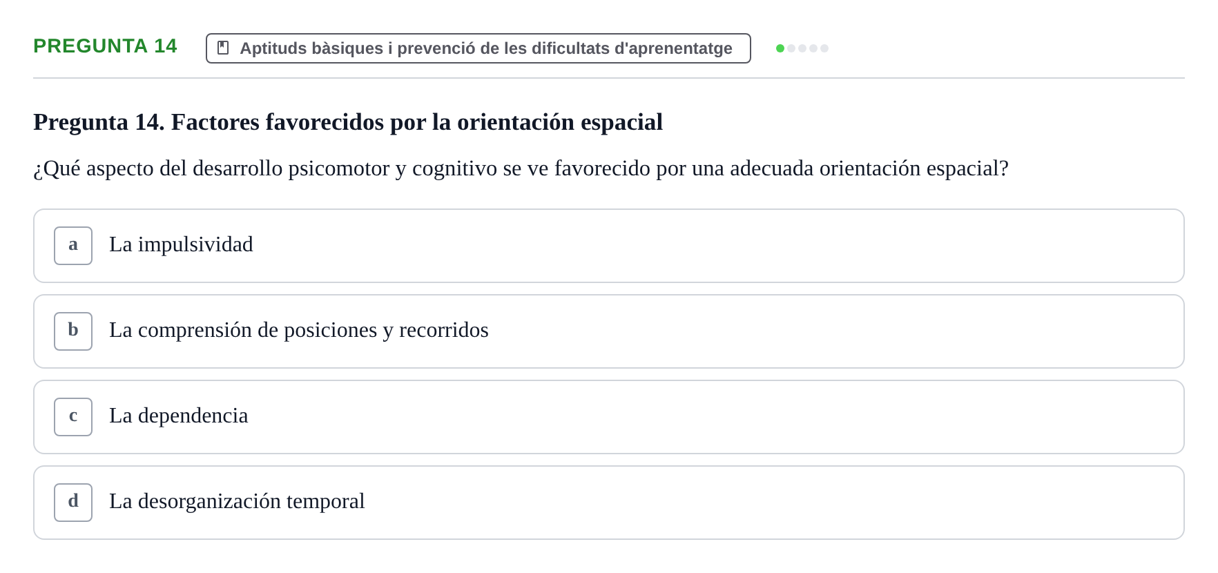 Enunciado: Pregunta 14