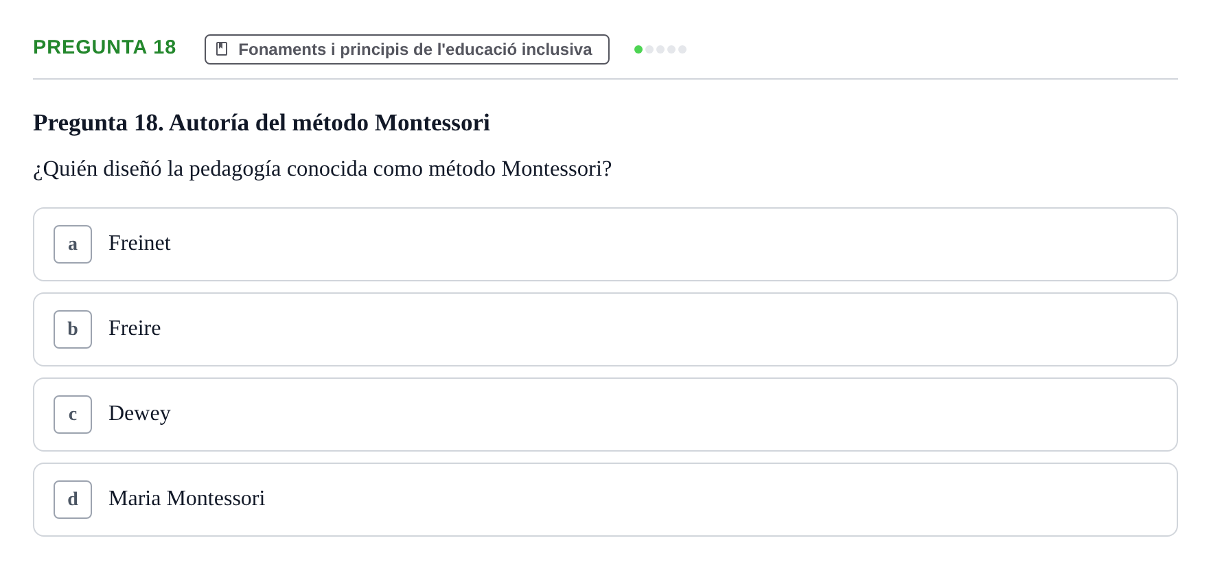 Enunciado: Pregunta 18