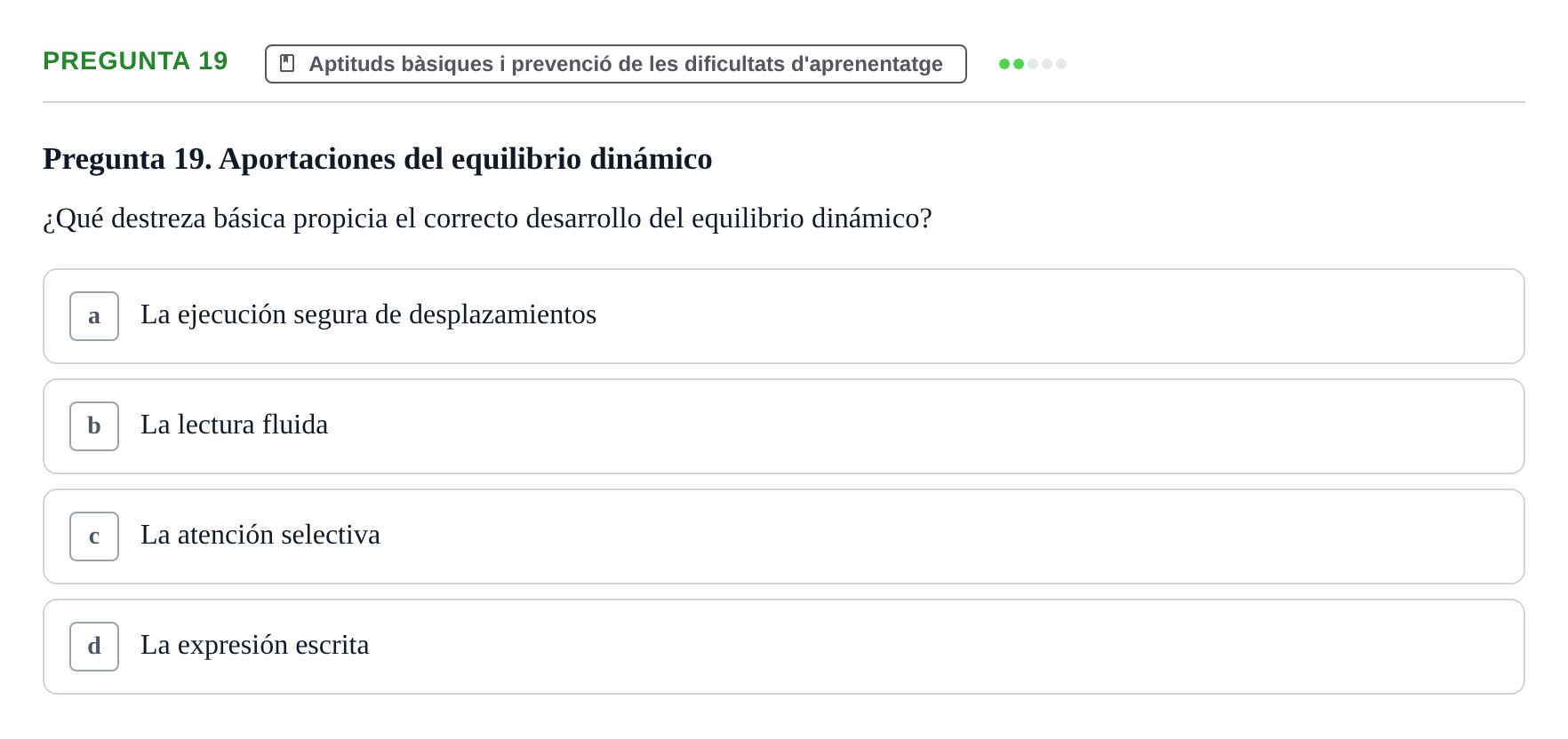 Enunciado: Pregunta 19