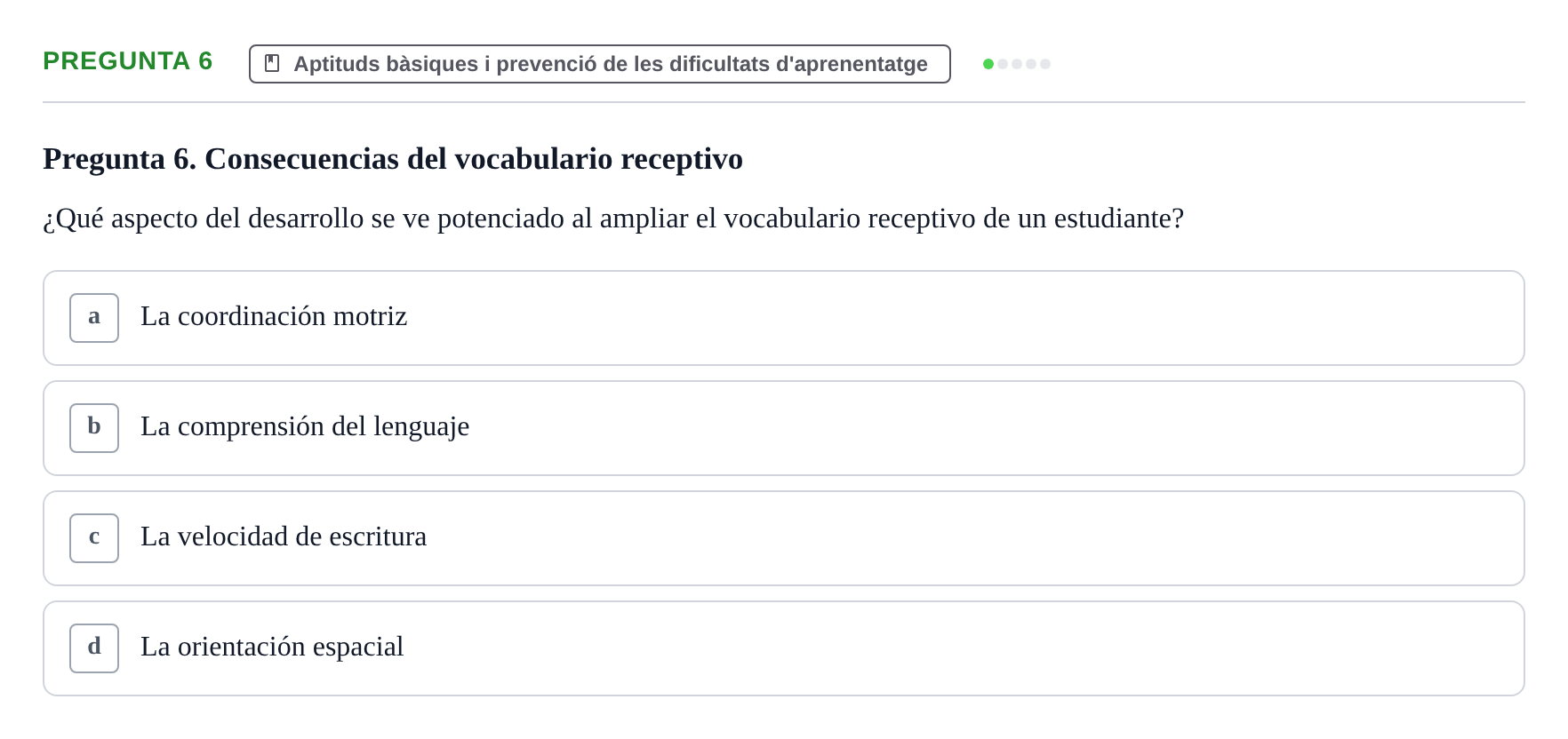 Enunciado: Pregunta 6