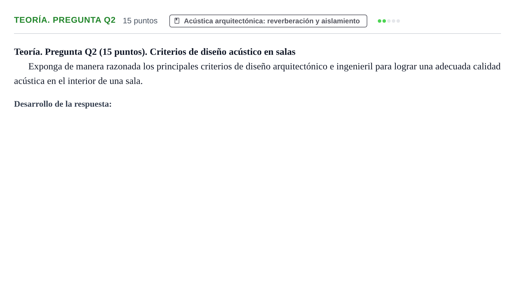 Enunciado: Ejercicio Teoría. Pregunta Q2 · Física II UPC 2016