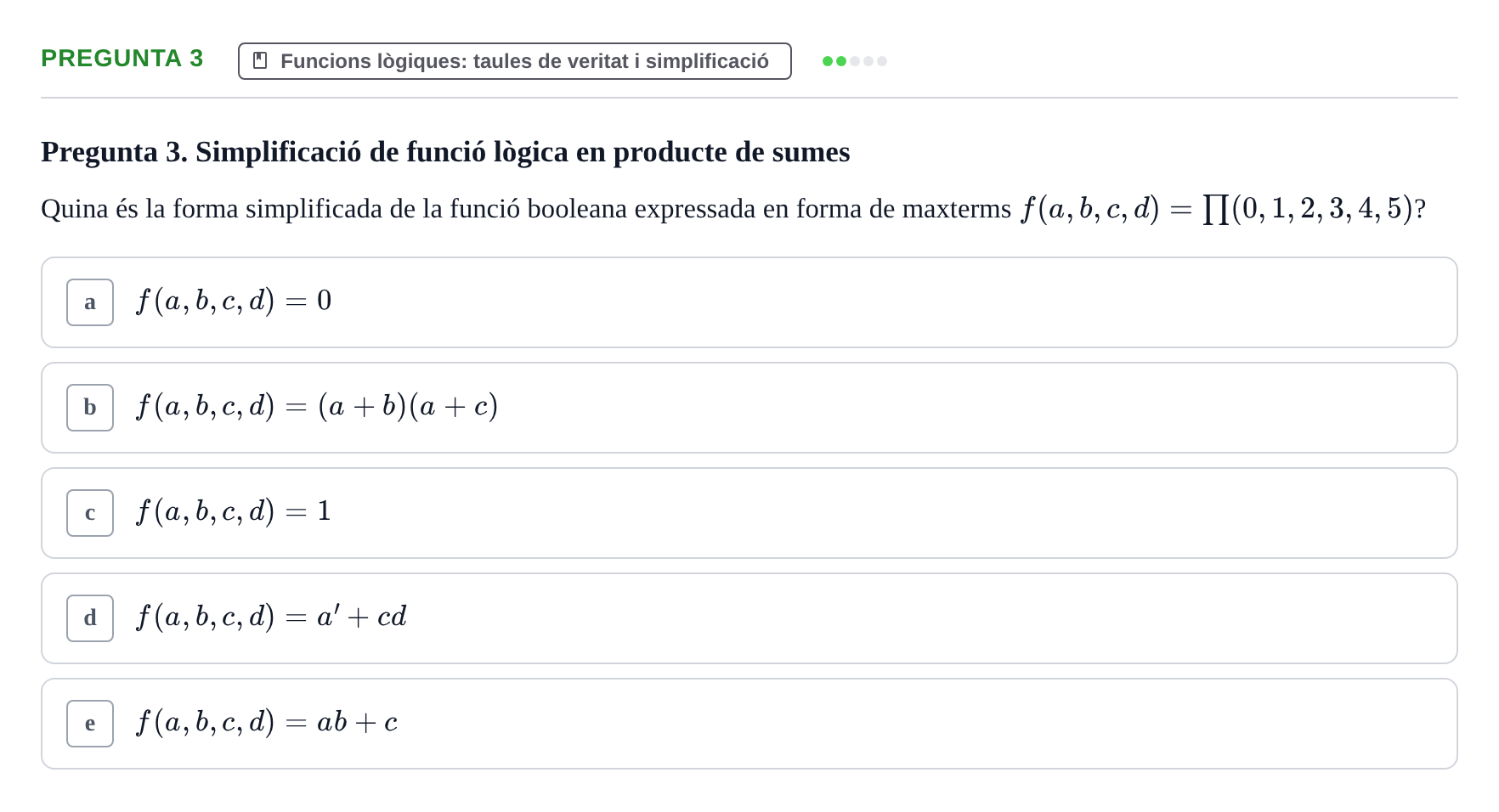 Enunciado: Pregunta 3 · Estructura i tecnologia de computadors II UDG Exemples