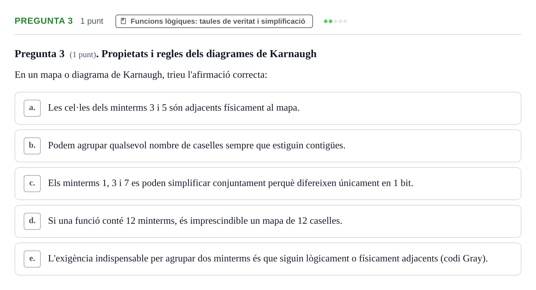 Enunciado: Pregunta 3 · Estructura i tecnologia de computadors II UDG Juny