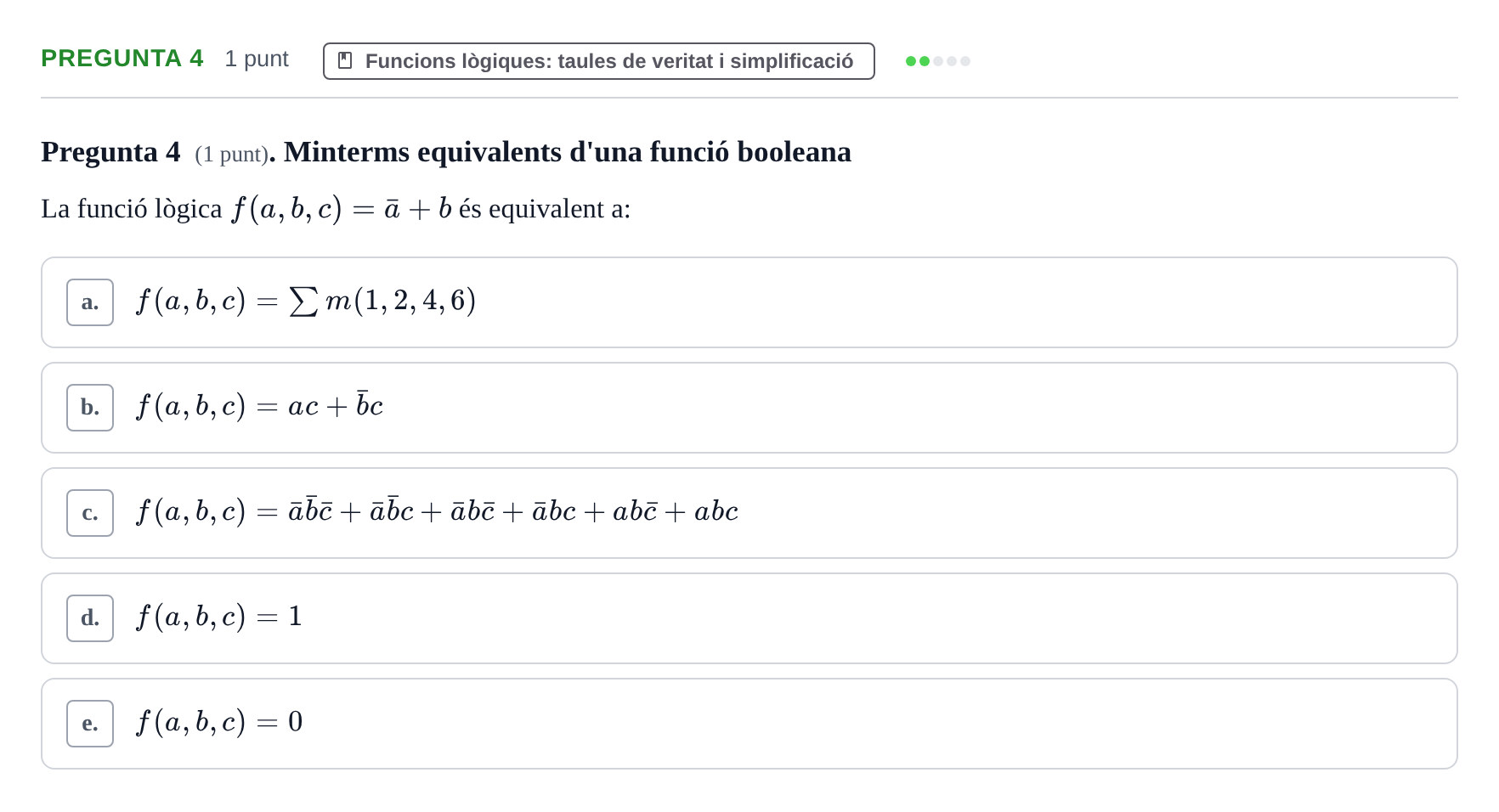 Enunciado: Pregunta 4 · Estructura i tecnologia de computadors II UDG Juny