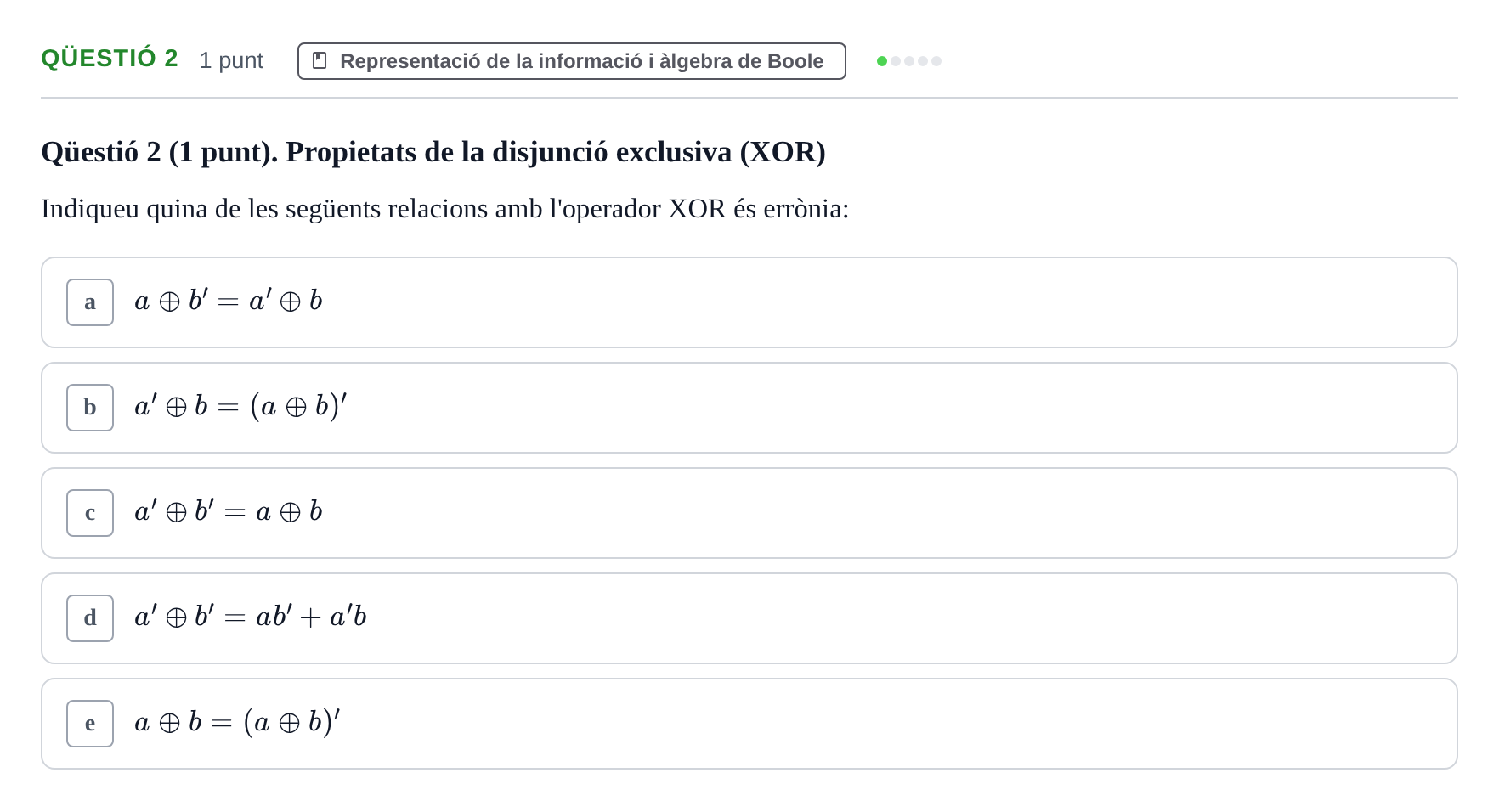 Enunciado: Ejercicio Qüestió 2 · Estructura i tecnologia de computadors II UDG Juny