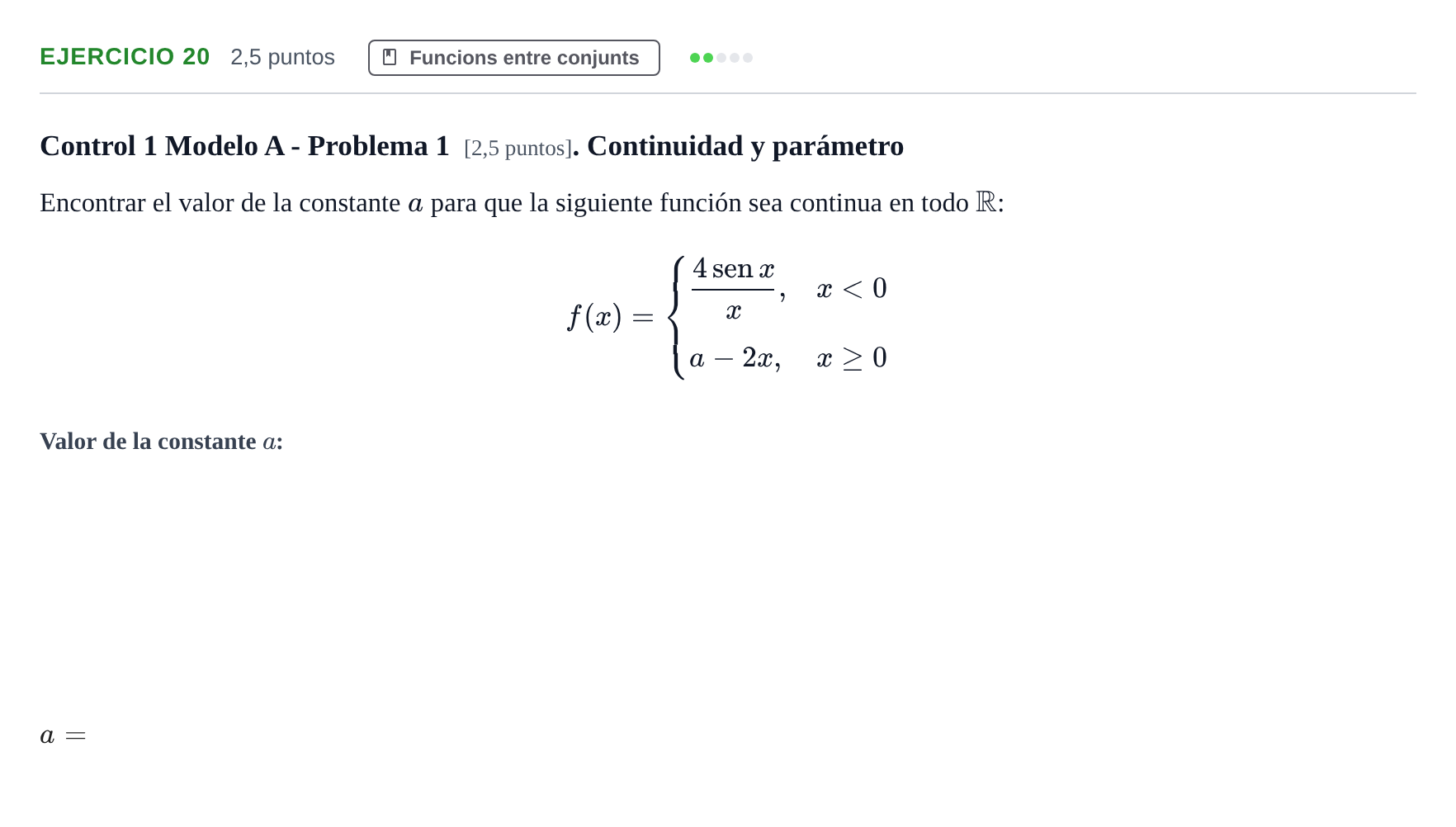 Enunciado: Problema 20 · Fonaments Matemàtics UPC 2016