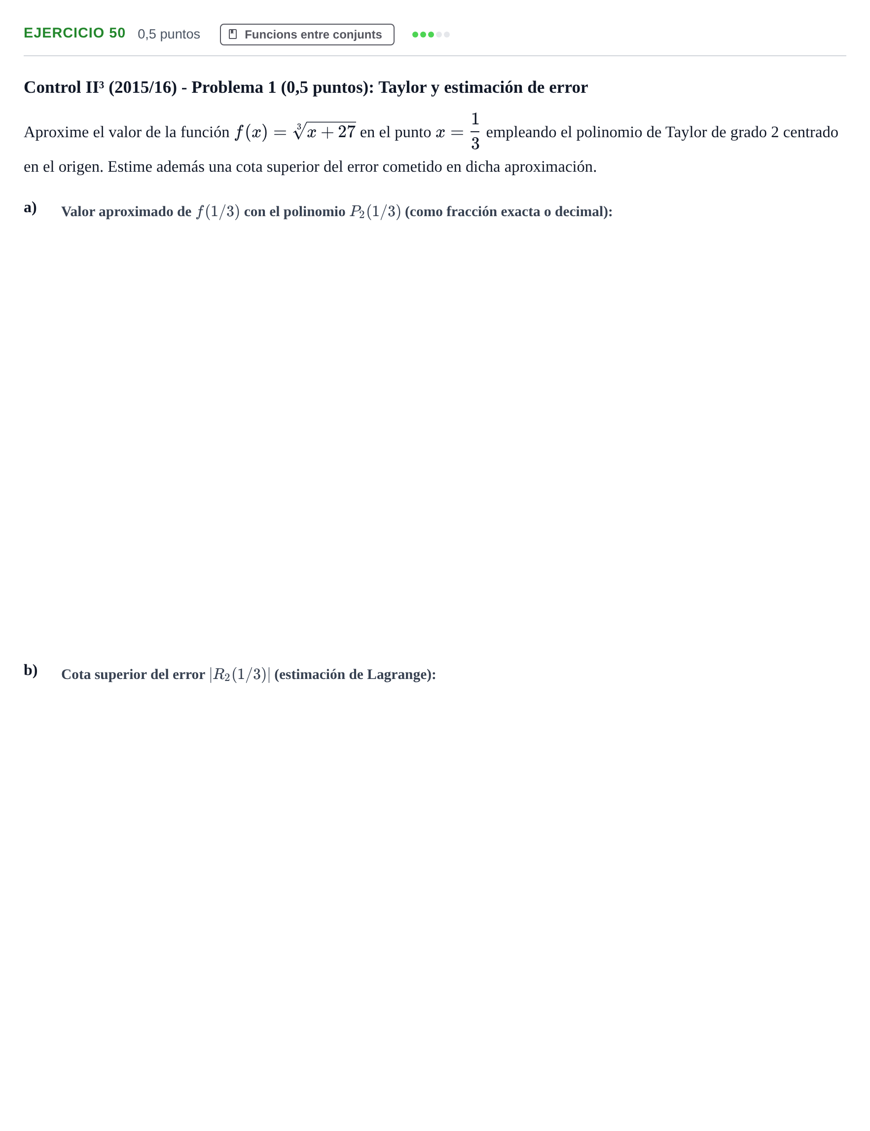 Enunciado: Problema 50 · Fonaments Matemàtics UPC 2016