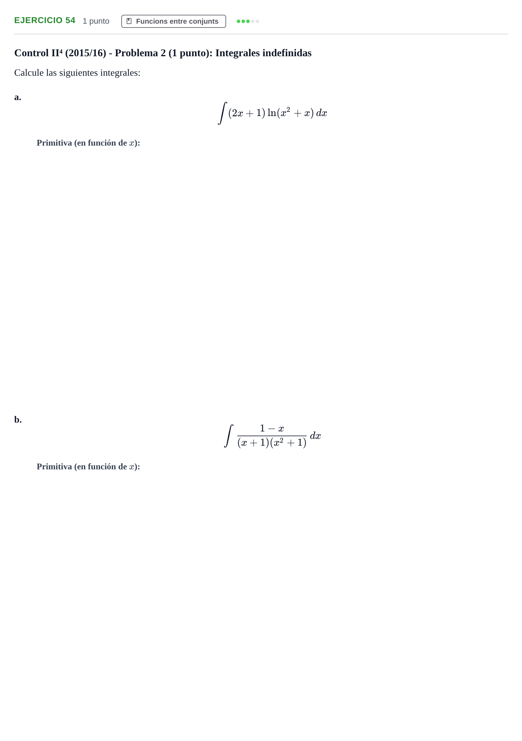 Enunciado: Problema 54 · Fonaments Matemàtics UPC 2016