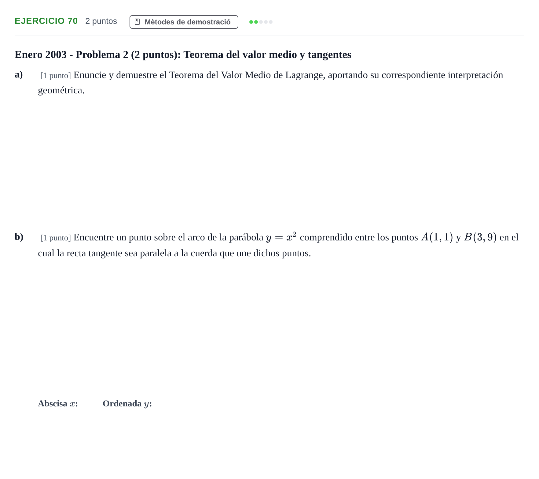 Enunciado: Problema 70 · Fonaments Matemàtics UPC 2016