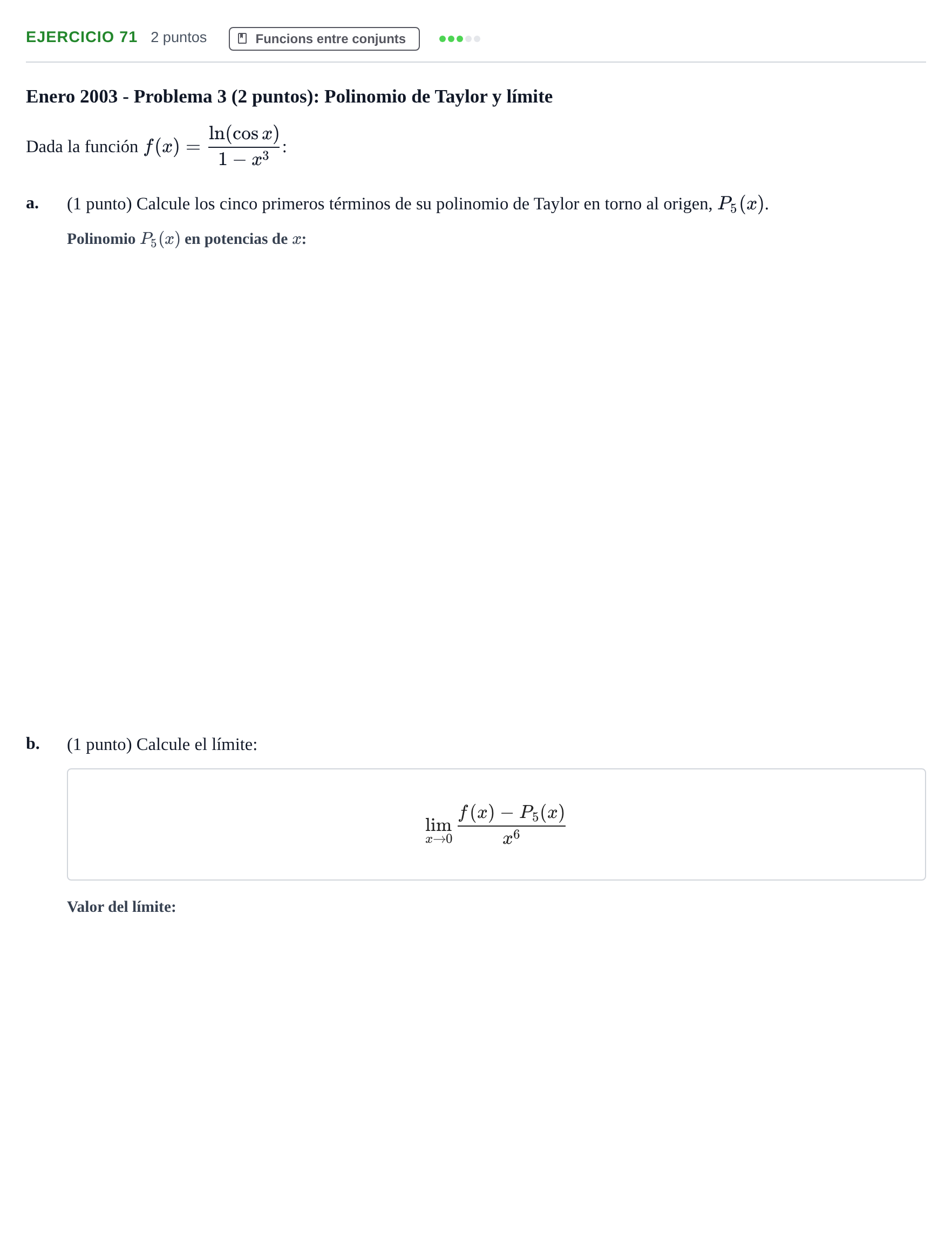 Enunciado: Problema 71 · Fonaments Matemàtics UPC 2016
