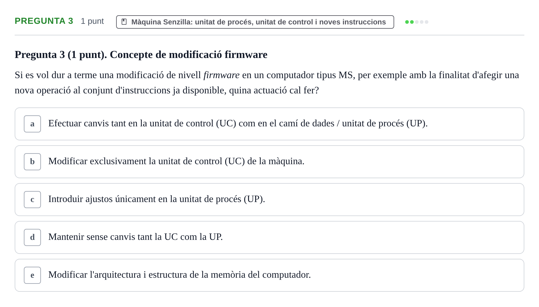 Enunciado: Pregunta 3 · Estructura i tecnologia de computadors II UDG Exemples