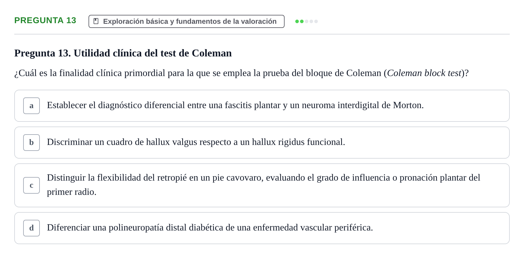 Enunciado: Pregunta 13