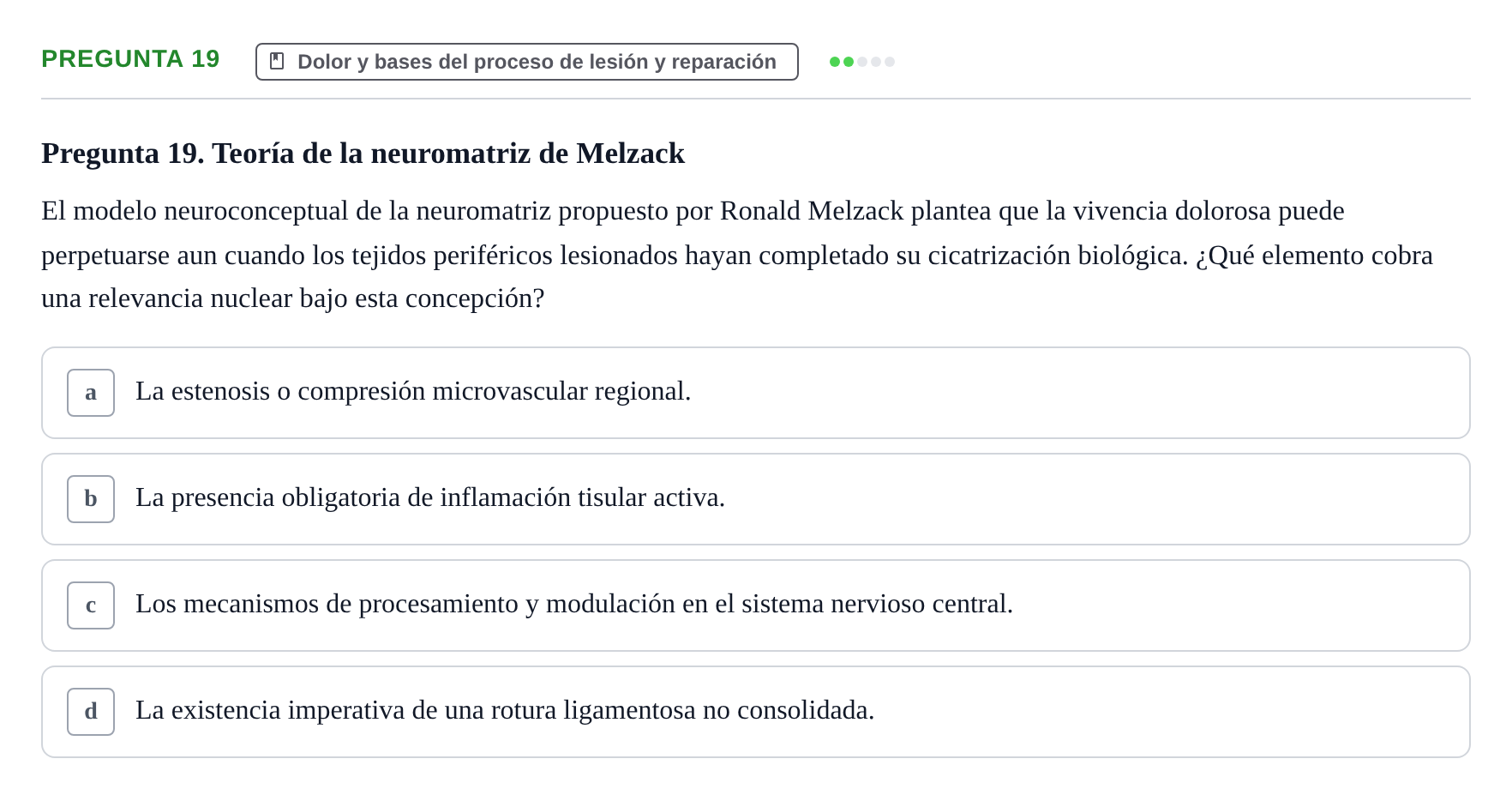 Enunciado: Pregunta 19