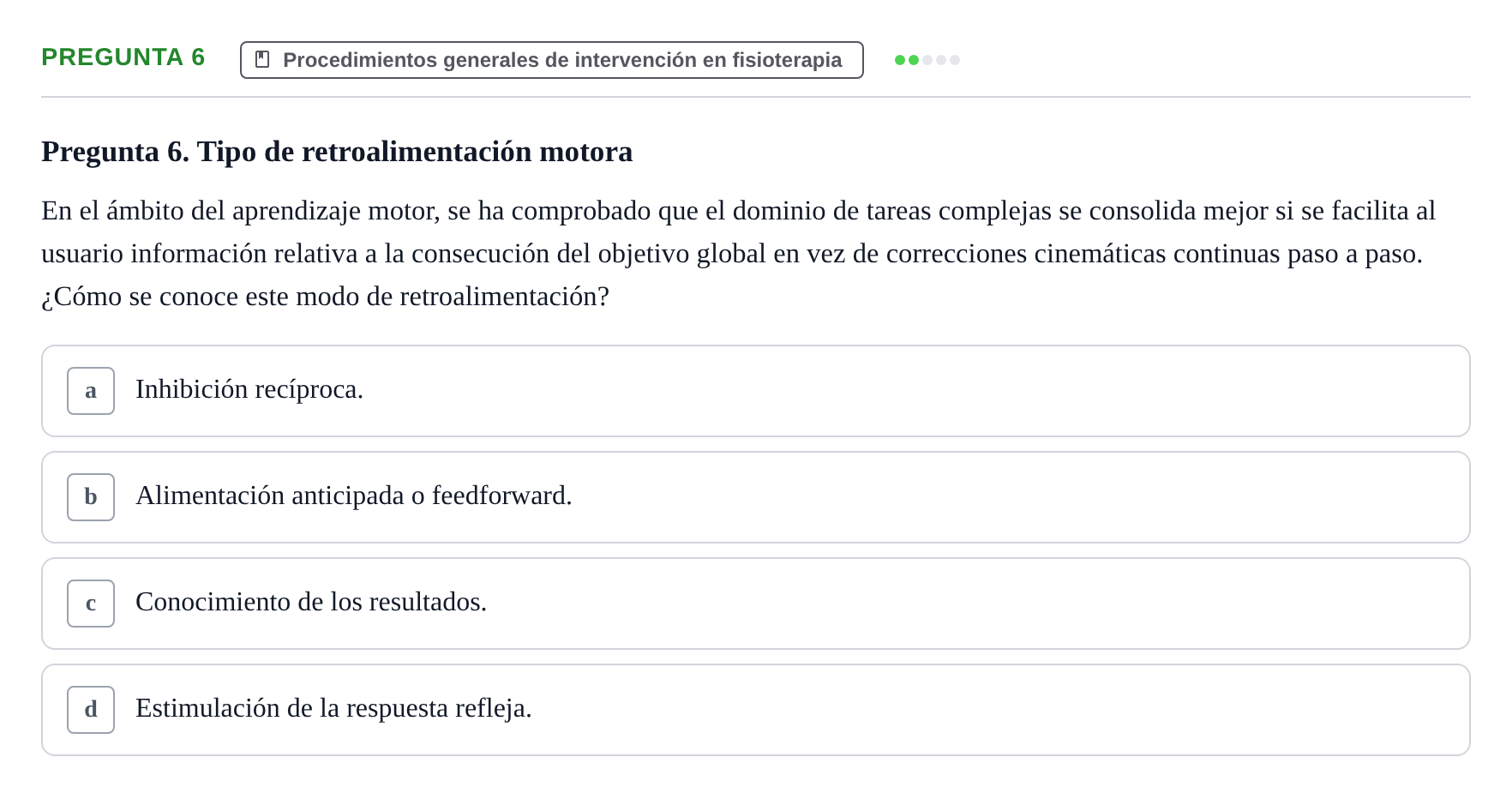 Enunciado: Pregunta 6