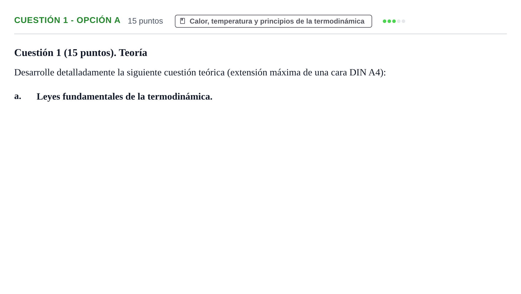 Enunciado: Cuestión 1 - Opción a · Física II UPC 2016
