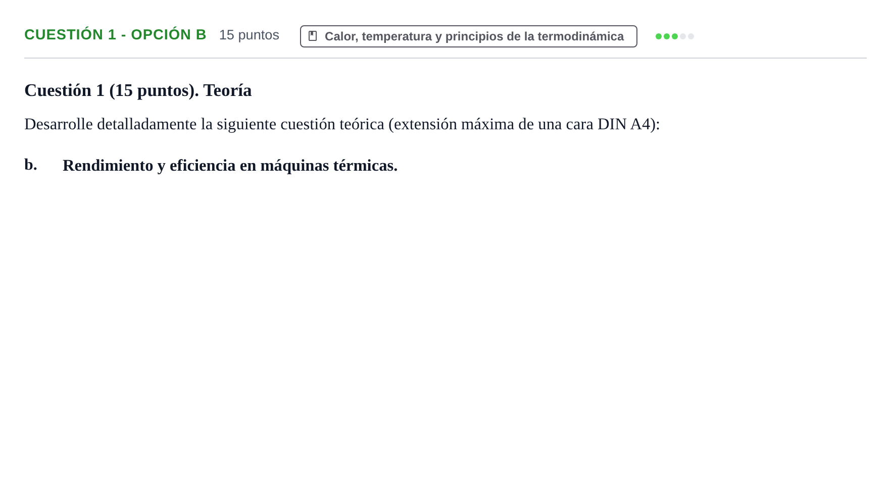 Enunciado: Cuestión 1 - Opción b · Física II UPC 2016