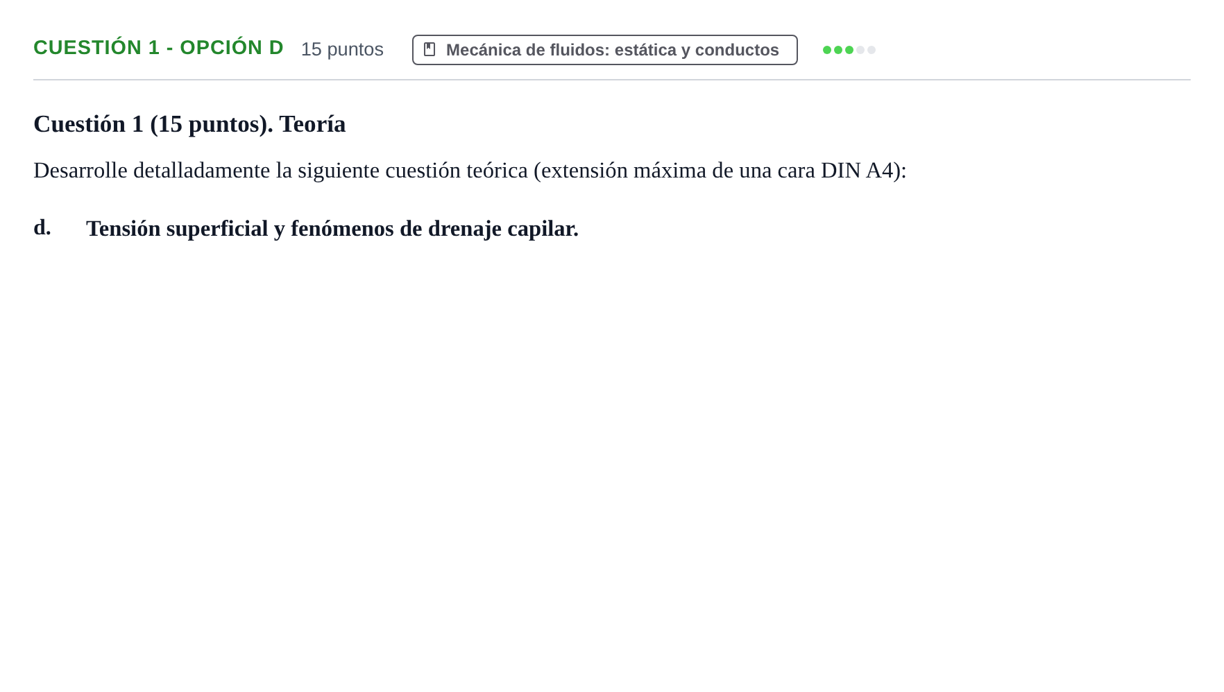 Enunciado: Cuestión 1 - Opción d · Física II UPC 2016