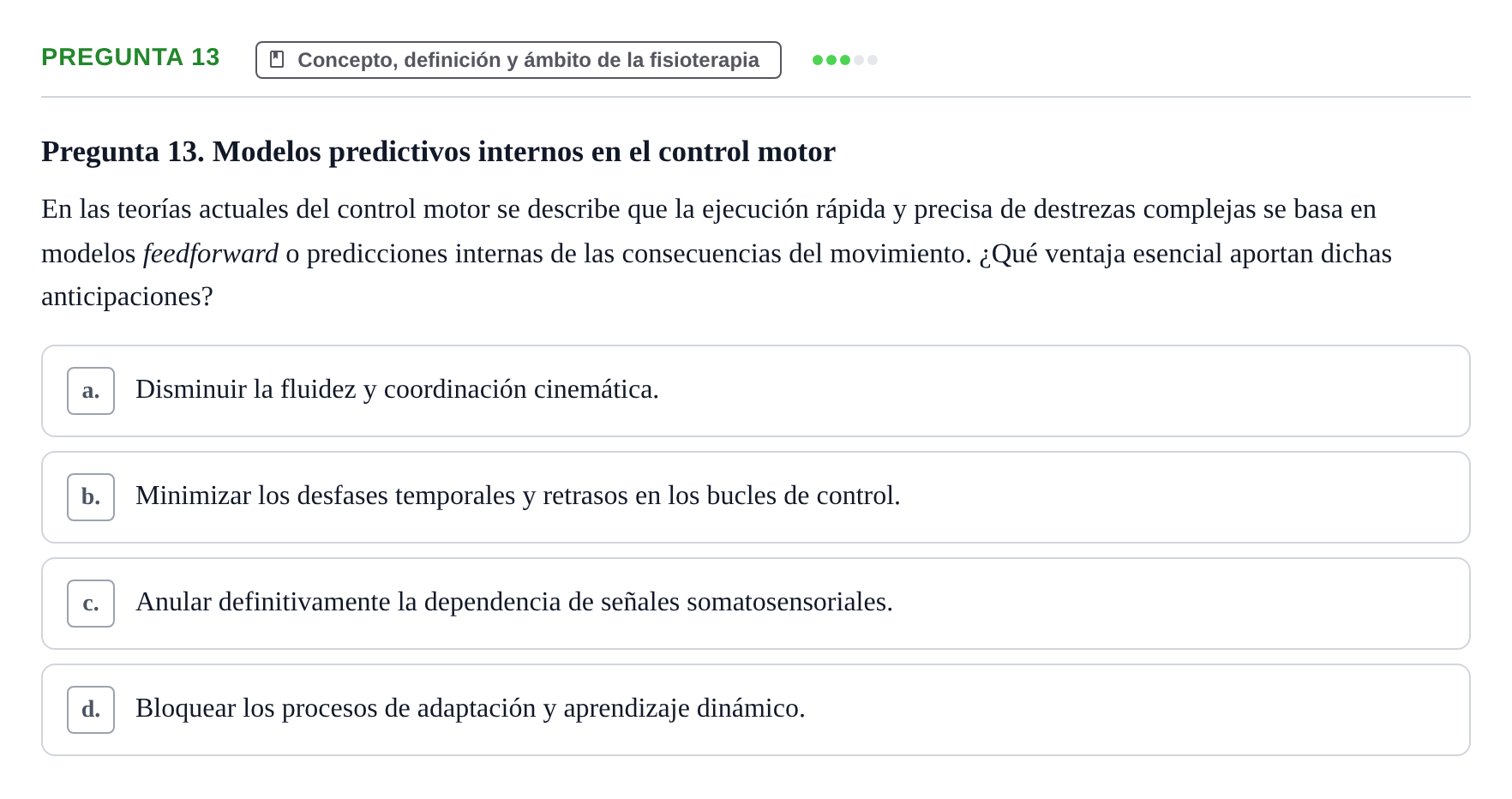 Enunciado: Pregunta 13