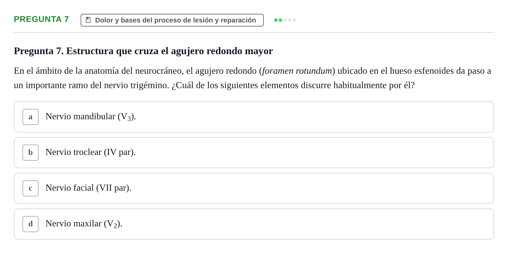 Enunciado: Pregunta 7