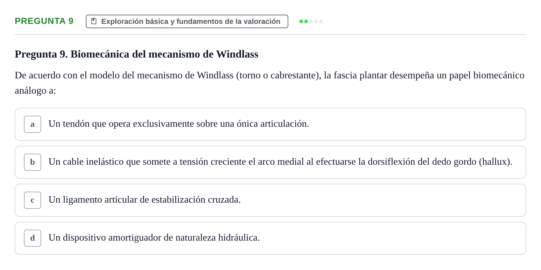 Enunciado: Pregunta 9